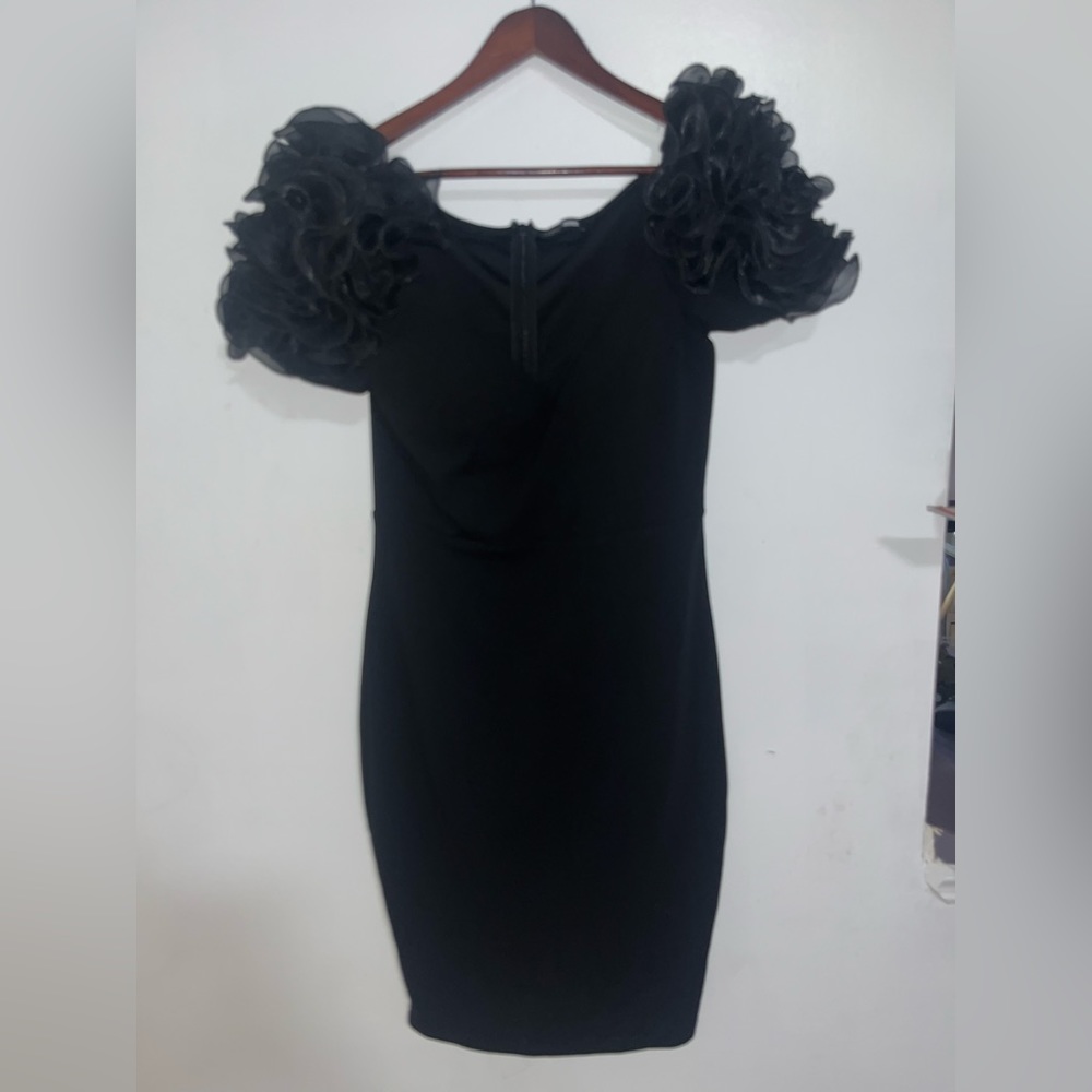 Black Puff Sleeve Dress